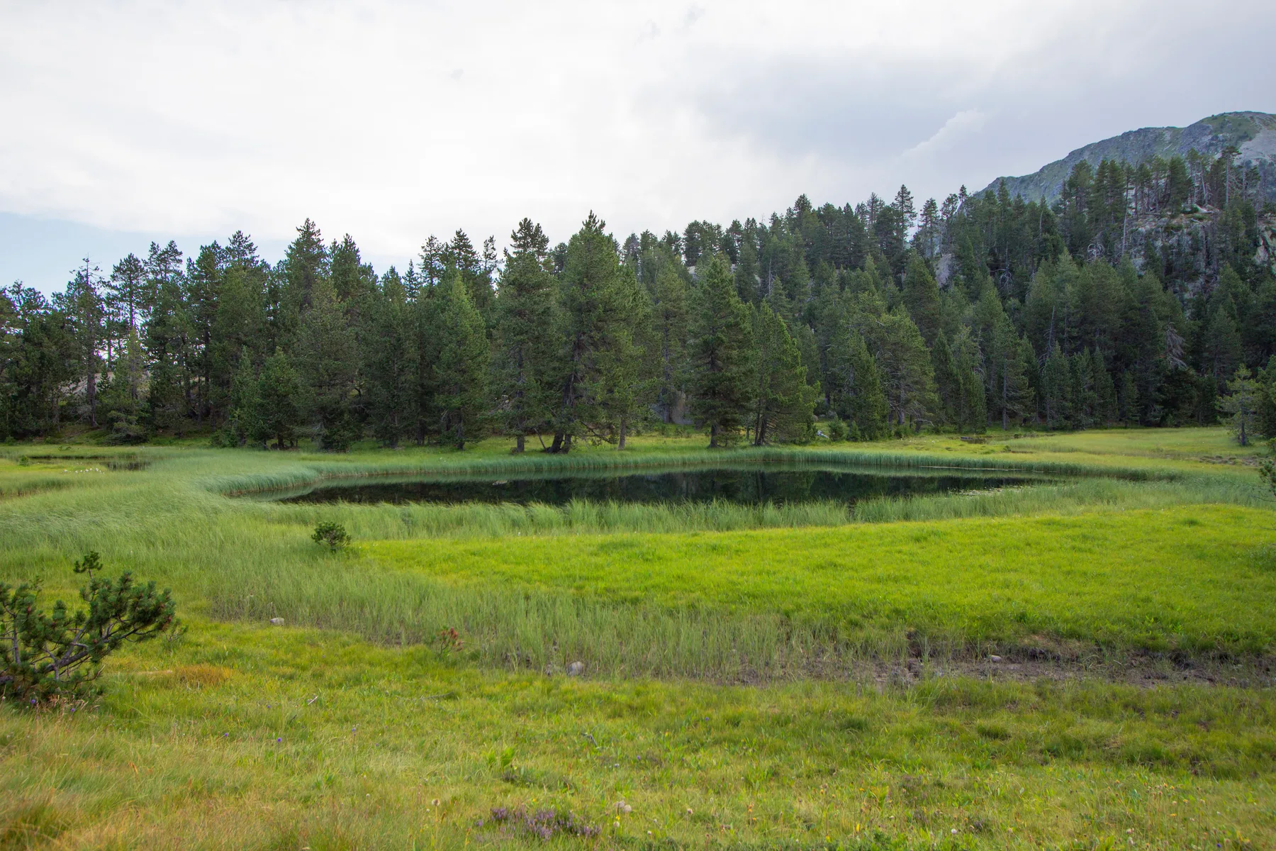 Estanh dera Lòssa, primer lago de la ruta al Circo de Colomers