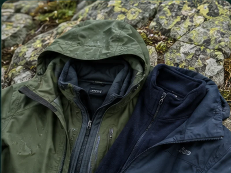 Ropa de abrigo e impermeable para protegerse de la lluvia y el viento