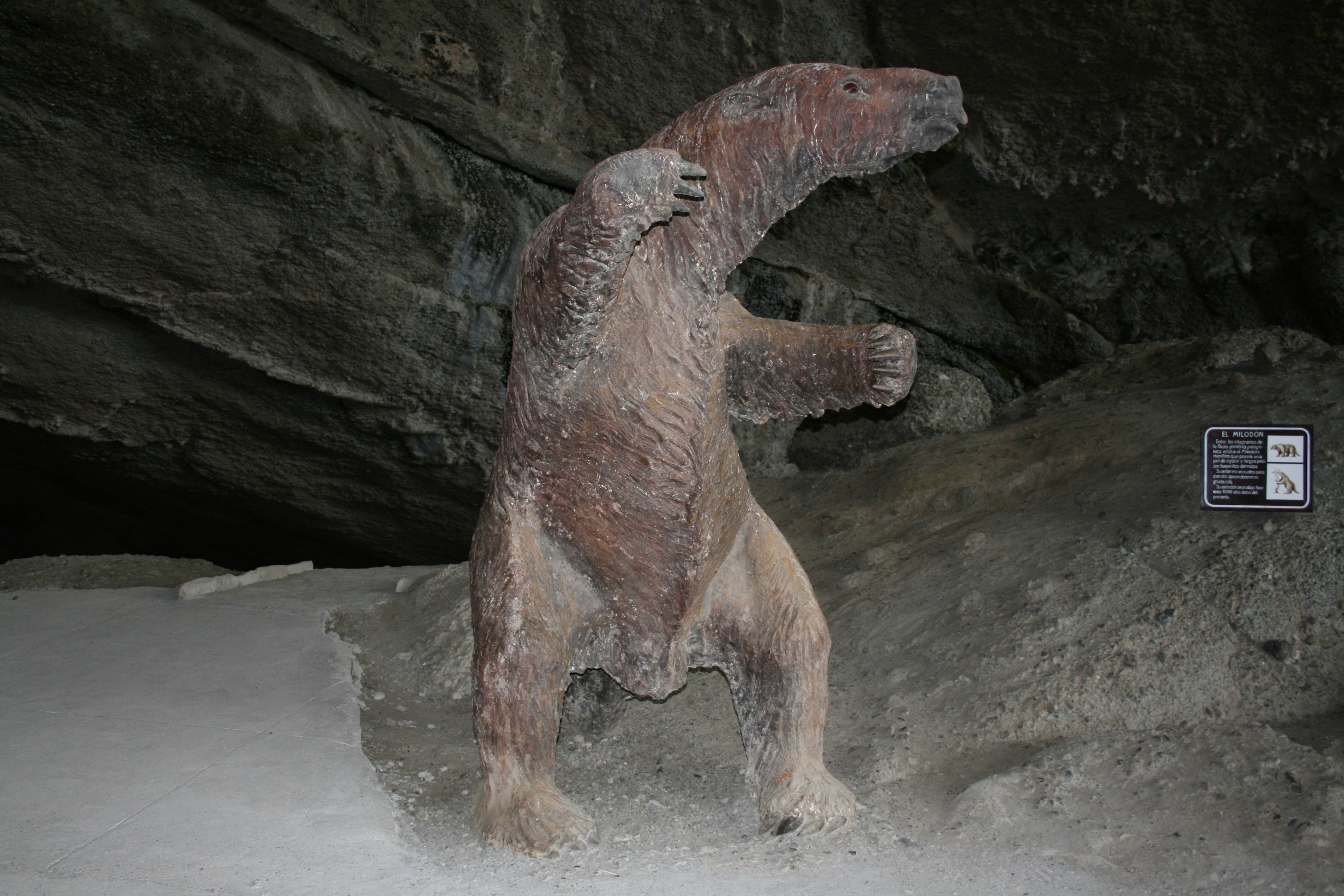 Interior de la Cueva del Milodón, Puerto Natales, Chile