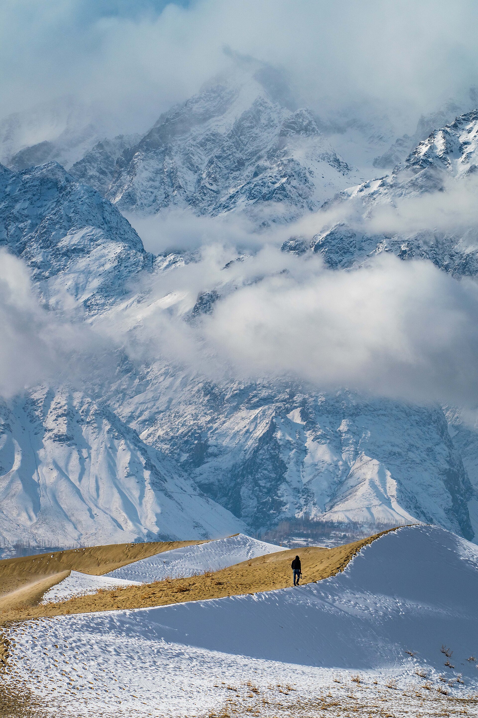 Paisaje local de Skardu en Pakistan
