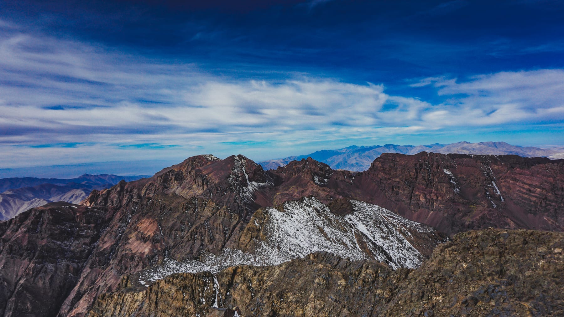 Macizo del Toubkal con varias cumbres de más de 4.000 metros